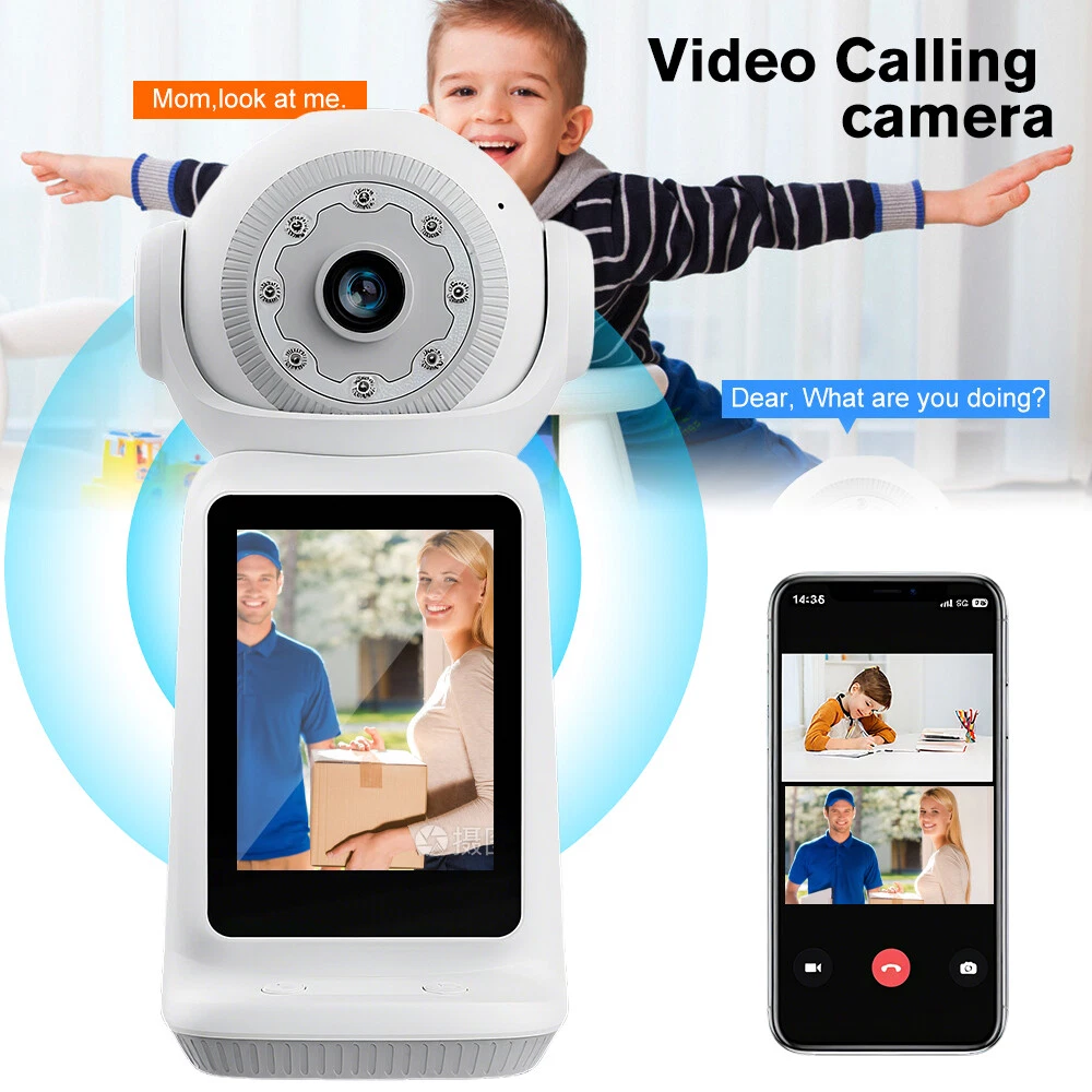 Cameră Video de Supraveghere Inteligentă WiFi, de Interior, Full HD 1080P, Funcție Apel Video, Viziune Nocturnă, Audio Bidirecțional, Suport Cloud și Card TF – Control prin Aplicația V380 PRO [1]