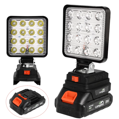 Gadgeturi și Electronice - Proiector cu Lumina LED Portabil cu Acumulator Detasabil, Lumina Puternica, Reglabil, Reincarcabil