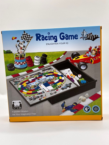 Joc de Masă Racing Game – 2-6 Jucători, Cu Mașinuțe, Zaruri Colorate și Tablă 32x32 cm, Strategie și Distracție pentru Toată Familia [5]