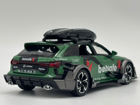 Masina din Metal Audi RS6 Camo 1:32, 15 cm, Functie Pull Back, Usile Capota si Portbagaj Deschizabile, Lumini si Sunete, Automacheta Audi RS6 [6]