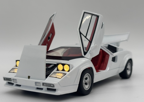 Masina din Metal Lamborghini Countach LP 5000 1:24, 18,5 cm, Se Deschide Complet, Functie Pull Back, Lumini si Sunete, Model Die-Cast de Colectie [5]