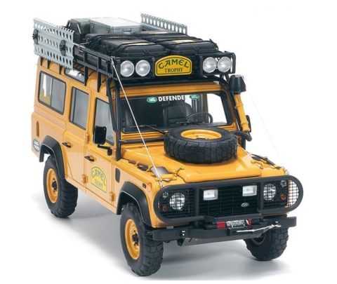 Masinute din Metal - Masina din Metal Land Range Rover Defender 110 Tomb LE Pickup 1:24, 22 cm, Pull Back, Se Deschide Complet, Lumini si Sunete, Accesorii Incluse