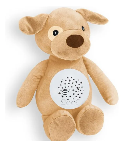 Ursuleț și Cățel Muzical cu Proiecție de Stele, 25 cm, Lumină si Muzica Calda, Funcționează pe Baterii [4]