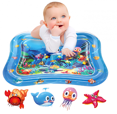 Jucarii gonflabile - Saltea cu Apă pentru Bebeluși – Spațiu de Joacă Senzorial, 69 x 50 cm