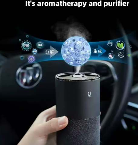 Purificator Auto | Reîncărcabil, Sticluta 60ml Ulei Inclus, Ideal pentru Mașină, Casă sau Birou [1]