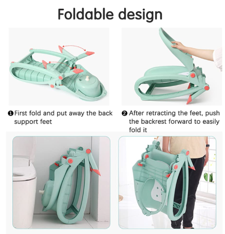 Cadita Bebelusi Ergonomica Pliabila – Suport Complet pentru Corp si Cap, Usor de Folosit la Baie [5]