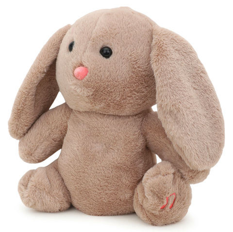 Iepuraș de Plus care Respiră, 30 cm, cu Sunet Real de Respirație, Lumină și Muzică, Jucărie Interactivă Realistă pentru Copii [3]