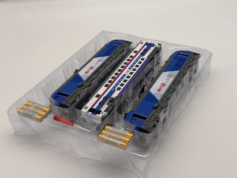 2 Locomotive Electrice cu Vagon din Metal – 70 cm Lungime Totală, Sunete și Lumini, Baterii Incluse [15]