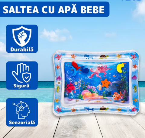 Saltea cu Apă pentru Bebeluși – Spațiu de Joacă Senzorial, 69 x 50 cm [4]