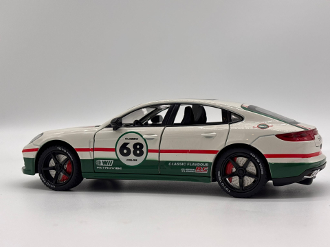 Automachetă Porsche Panamera, 20 cm, Funcție Pull-Back, Uși, Portbagaj și Capotă Deschizătoare, Lumină, Sunet și Efect de Fum (Baterii Incluse) [9]