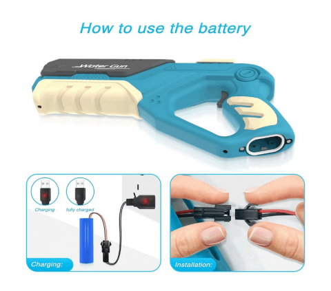 Pistol cu Apă Electric – Jet Puternic 8–10 m, Baterie Reîncărcabilă [2]