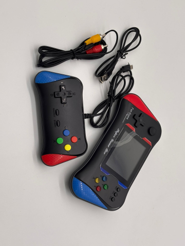 Consolă 2 Jucatori Retro Portabilă cu 500 Jocuri, Joystick pentru 2 Jucători, Conectare TV AV, Baterie Reîncărcabilă, 17.5 cm, Multiplayer [11]