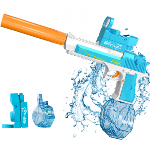 Pistoale cu Apa - Pistol cu Apă Electric USP – Rezervor, Țintă Atașabilă, Jet Puternic, Tragere Manuală & Continuă