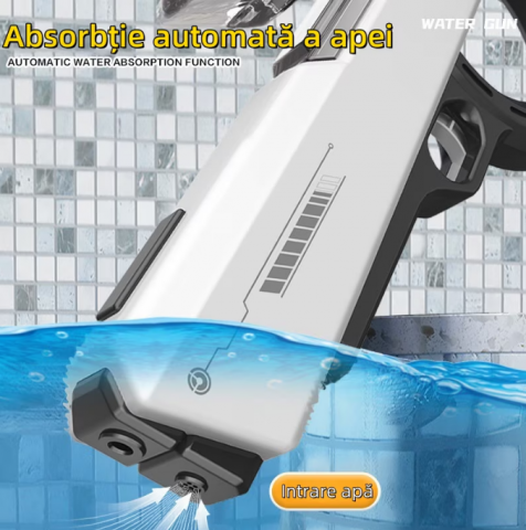 Pistol cu Apa Electric SHARK MX – Îl Scufunzi, Absoarbe Apa și Trage Puternic! Baterie Reîncărcabilă, Jet Lung 11m, 40 cm [1]
