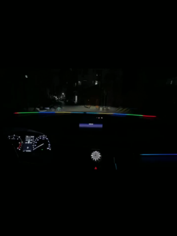 Banda LED Ambient Auto 150 cm – Control din Aplicație, Lumină Dinamică Multicoloră, Sincronizare Muzică & Voce, Montare Discretă la Bord-Parbriz – Kit complet inclus pentru instalare ușoară [5]