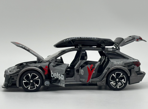 Masina din Metal Audi RS6 Camo 1:32, 15 cm, Functie Pull Back, Usile Capota si Portbagaj Deschizabile, Lumini si Sunete, Automacheta Audi RS6 [9]