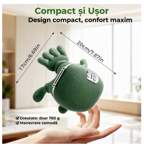 Aparat Masaj Cervical Gat si Umeri 4D cu Incalzire, Fara Fir, Masaj Tip Mana Umana, 3 Moduri, Autonomie pana la 12 Zile, Ideal pentru Relaxare si Dureri Musculare [7]