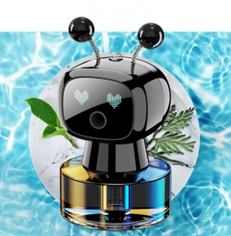 Odorizant Auto Design Robot – Reîncărcabil, Ochi Animati, Parfum Inclus, Fixare pe Bord cu Bandă Specială inclusa [10]