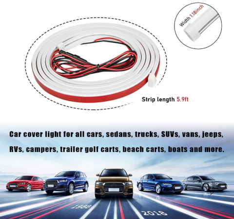 Banda LED Auto pentru Grilă Frontală – 180 cm, Rezistentă la Apă, Alb Rece – Upgrade Vizual pentru Mașina Ta [9]