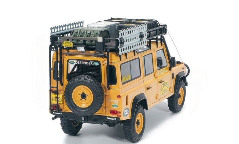 Masina din Metal Land Range Rover Defender 110 Tomb LE Pickup 1:24, 22 cm, Pull Back, Se Deschide Complet, Lumini si Sunete, Accesorii Incluse [1]