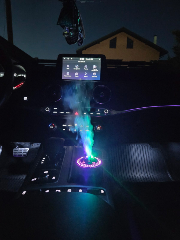 Odorizant Auto cu Proiecție Stele, Aromaterapie și USB Type-C – Ideal pentru Suportul de Pahare al Mașinii [12]