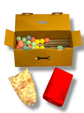 Țarc pentru Bebelusi 180x120x64 cm, Cu 30 de Bile, Mini Coș de Baschet, Poartă de Fotbal, Acces cu Fermoar și Montaj Ușor [5]