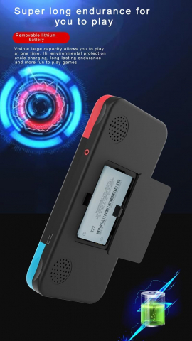 Consolă Portabilă Jocuri Retro – Conectare AV la TV,  Controler pentru 2 Jucători, Ecran 2.8” HD Color, 500 Jocuri Incluse, Baterie Reîncărcabilă 800mAh [2]