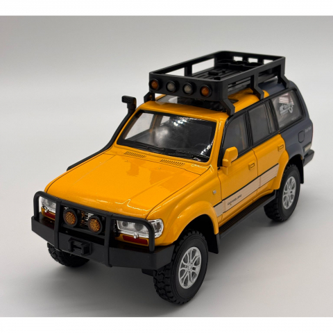 Macheta Toyota Land Cruiser, din Metal, cu Sunete, Lumini, Functie Pull-Back, Accesorii, Usi, Capota si Portbagaj Deschizatoare [11]