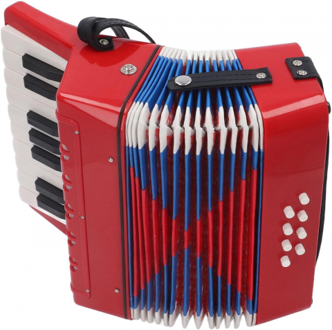 Acordeon Copii cu Clape, iStan, 23 x 38 cm - Rosu [9]