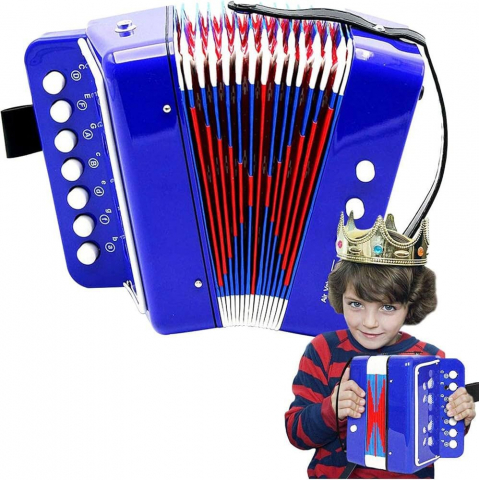 Acordeon Copii, iStan, 18 x 35 cm - Albastru [6]