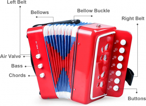 Acordeon Copii, iStan, 18 x 35cm - Rosu [6]