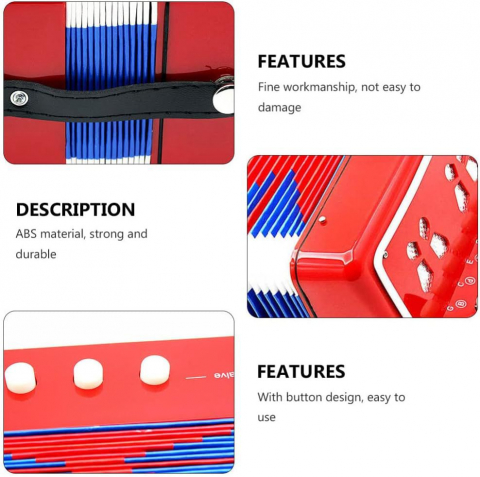 Acordeon Copii, iStan, 18 x 35cm - Rosu [4]