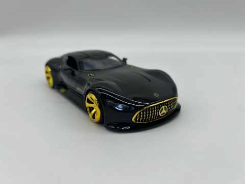 Automachetă Mercedes-Benz AMG GT Vision (Batmobile) din Metal, 15 cm, Funcție Pull-Back, Uși și Eleron Deschizătoare, Lumină și Sunet [12]