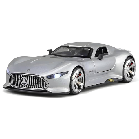 Automachete - Automachetă Mercedes-Benz AMG GT Vision (Batmobile), 15 cm, Funcție Pull-Back, Uși și Eleron Deschizătoare, Lumină și Sunet