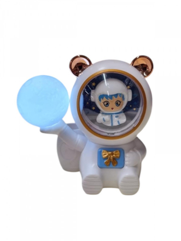 Astronaut Lampa de Veghe, Suport de Creioane si Ascutitoare, cu Multiple Culori Reglabile, Acumulator, Alb, iStan [5]