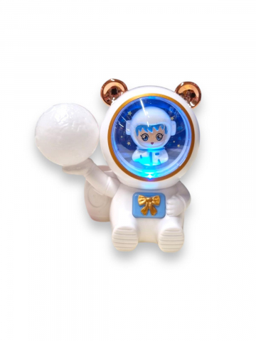 Astronaut Lampa de Veghe, Suport de Creioane si Ascutitoare, cu Multiple Culori Reglabile, Acumulator, Alb, iStan [3]