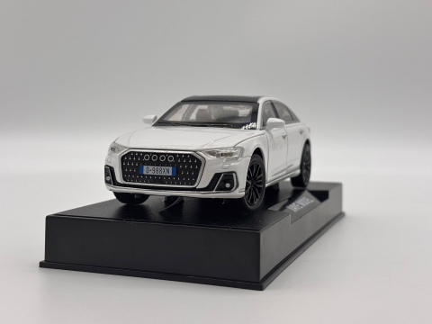 Automacheta Audi A8, din Metal  – 15cm, Sunete și Lumină, Elemente Mobile, Funcție Pull Back, Detalii Realiste [7]