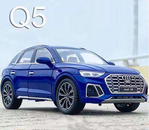 Automachete - Automacheta Audi Q5 S-Line 45 TFSI, din Metal – 20,5 cm, cu Funcție Pull-Back, Sunete, Lumini și Elemente Mobile