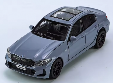 Automachete - Automacheta BMW Seria 3 320i – Pachet M, din Metal, cu Sunete, Lumini, Roti Directionabile, Elemente Mobile, 15.5 cm