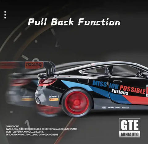 Automacheta BMW M8 Competition, din Metal – 16 cm, Sunete și Lumini, Funcție Pull Back si Elemente Mobile [2]