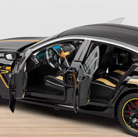 Automachetă BMW M8 Competition Pachet MANHART din Metal, 1:24, Fum pe Bază de Apă, Funcție Pull-Back, Uși, Capotă și Portbagaj Deschizătoare, Lumină și Sunet, 21 cm [3]