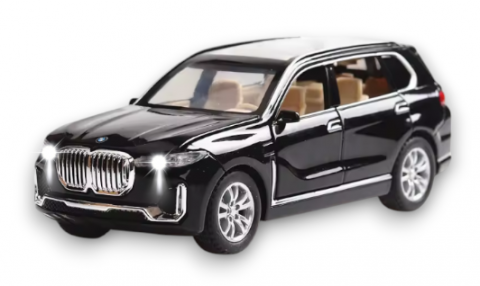 Automachete - Automacheta BMW X7, din Metal, Fum pe Baza de Apă, cu Sunete si Lumini, Elemente Mobile, Functie Pull-Back, 20 cm