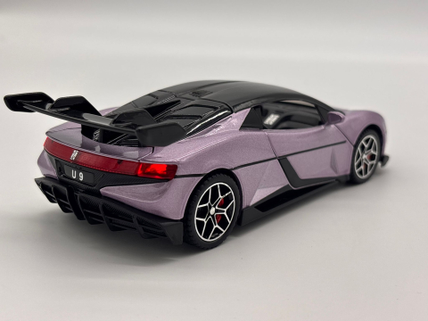 Automachetă BYD Yangwang U9 din Metal, 1:32, Funcție Pull-Back, Uși, Capotă și Portbagaj Deschizătoare, Lumină și Sunet, 15 cm [6]