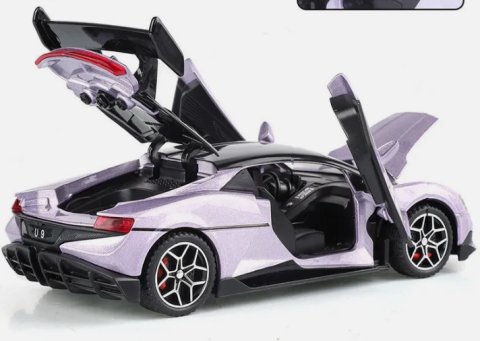 Automachetă BYD Yangwang U9 din Metal, 1:32, Funcție Pull-Back, Uși, Capotă și Portbagaj Deschizătoare, Lumină și Sunet, 15 cm [1]