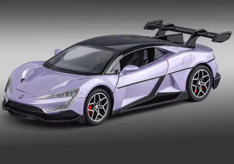 Masinute din Metal - Automachetă BYD Yangwang U9 din Metal, 1:32, Funcție Pull-Back, Uși, Capotă și Portbagaj Deschizătoare, Lumină și Sunet, 15 cm