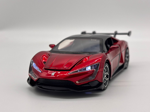 Automachetă BYD Yangwang U9 din Metal, 1:32, Funcție Pull-Back, Uși, Capotă și Portbagaj Deschizătoare, Lumină și Sunet, 15 cm [3]