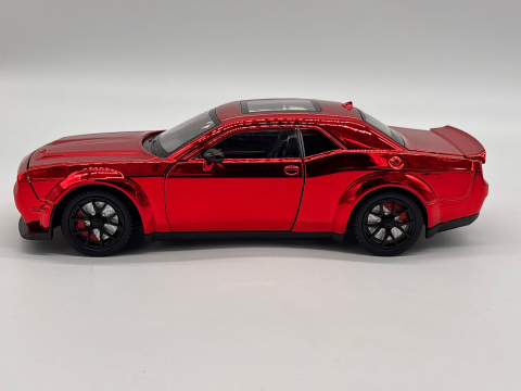 Automachetă Dodge Challenger SRT din Metal, 1:24, Funcție Pull-Back, Uși, Capotă și Portbagaj Deschizătoare, Sunete și Lumini, 20cm [8]