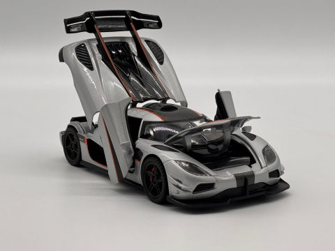 Automacheta Koenigsegg One – Metalică, 15 cm, cu Funcție Pull-Back, Uși și Elemente Mobile, Sunete și Lumini Realistice [4]