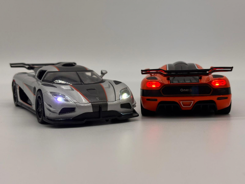 Automacheta Koenigsegg One – Metalică, 15 cm, cu Funcție Pull-Back, Uși și Elemente Mobile, Sunete și Lumini Realistice [17]
