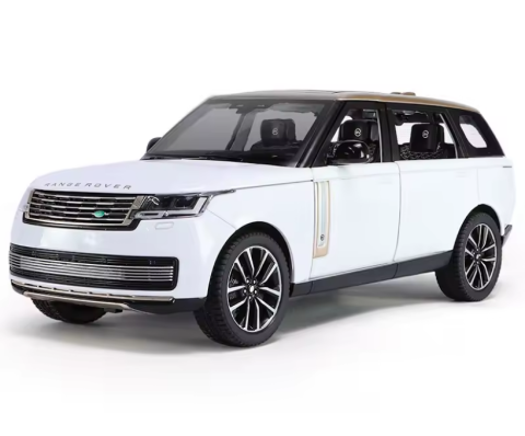 Automachete - Automachetă Land Rover Range Rover Sport din Metal, 1:32, Funcție Pull-Back, Uși, Capotă și Portbagaj Deschizătoare, Lumină și Sunet, 16.5 cm